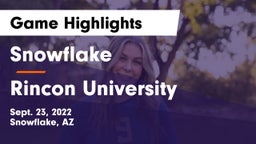 Snowflake  vs Rincon University  Game Highlights - Sept. 23, 2022