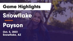 Snowflake  vs Payson  Game Highlights - Oct. 5, 2022