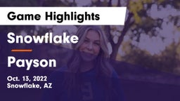 Snowflake  vs Payson  Game Highlights - Oct. 13, 2022