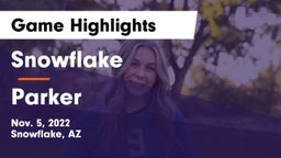 Snowflake  vs Parker  Game Highlights - Nov. 5, 2022