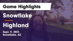 Snowflake  vs Highland  Game Highlights - Sept. 9, 2023