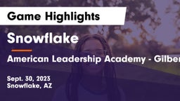 Snowflake  vs American Leadership Academy - Gilbert  Game Highlights - Sept. 30, 2023