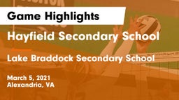 Hayfield Secondary School vs Lake Braddock Secondary School Game Highlights - March 5, 2021
