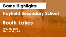 Hayfield Secondary School vs South Lakes  Game Highlights - Aug. 16, 2022