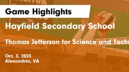 Hayfield Secondary School vs Thomas Jefferson  for Science and Technology Game Highlights - Oct. 3, 2023