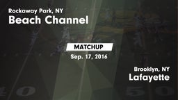 Matchup: Beach Channel vs. Lafayette  2016