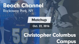 Matchup: Beach Channel vs. Christopher Columbus Campus 2016