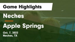 Neches  vs Apple Springs Game Highlights - Oct. 7, 2022