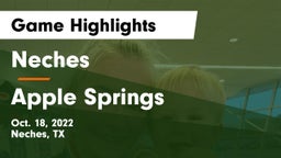 Neches  vs Apple Springs Game Highlights - Oct. 18, 2022