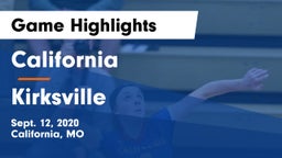 California  vs Kirksville  Game Highlights - Sept. 12, 2020