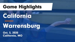 California  vs Warrensburg  Game Highlights - Oct. 3, 2020