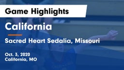 California  vs Sacred Heart  Sedalia, Missouri  Game Highlights - Oct. 3, 2020