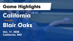 California  vs Blair Oaks  Game Highlights - Oct. 17, 2020