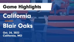 California  vs Blair Oaks  Game Highlights - Oct. 24, 2022