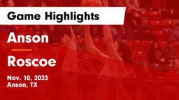 Anson  vs Roscoe  Game Highlights - Nov. 10, 2023