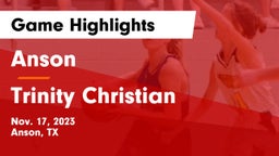 Anson  vs Trinity Christian  Game Highlights - Nov. 17, 2023