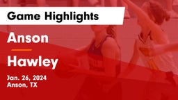 Anson  vs Hawley  Game Highlights - Jan. 26, 2024