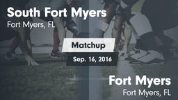 Matchup: South Fort Myers vs. Fort Myers  2016