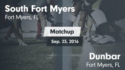 Matchup: South Fort Myers vs. Dunbar  2016