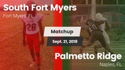 Matchup: South Fort Myers vs. Palmetto Ridge  2018