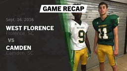 Recap: West Florence  vs. Camden  2016