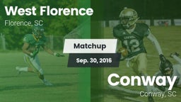 Matchup: West Florence vs. Conway  2016