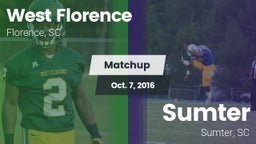 Matchup: West Florence vs. Sumter  2016