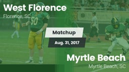 Matchup: West Florence vs. Myrtle Beach  2017
