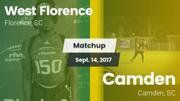 Matchup: West Florence vs. Camden  2017