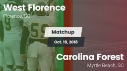 Matchup: West Florence vs. Carolina Forest  2018