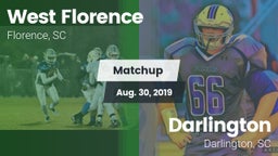 Matchup: West Florence vs. Darlington  2019