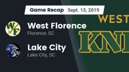 Recap: West Florence  vs. Lake City  2019