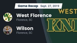 Recap: West Florence  vs. Wilson  2019
