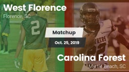 Matchup: West Florence vs. Carolina Forest  2019