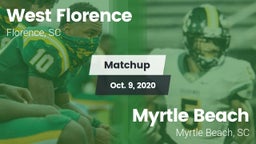 Matchup: West Florence vs. Myrtle Beach  2020