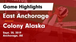 East Anchorage  vs Colony  Alaska Game Highlights - Sept. 20, 2019
