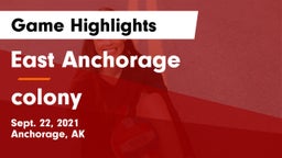 East Anchorage  vs colony Game Highlights - Sept. 22, 2021
