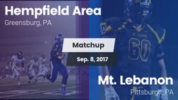Matchup: Hempfield Area vs. Mt. Lebanon  2017