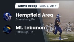 Recap: Hempfield Area  vs. Mt. Lebanon  2017
