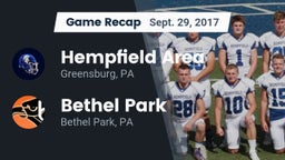 Recap: Hempfield Area  vs. Bethel Park  2017