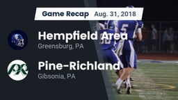 Recap: Hempfield Area  vs. Pine-Richland  2018