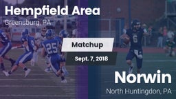 Matchup: Hempfield Area vs. Norwin  2018