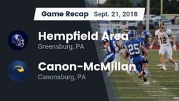 Recap: Hempfield Area  vs. Canon-McMillan  2018