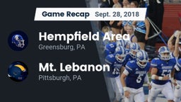 Recap: Hempfield Area  vs. Mt. Lebanon  2018