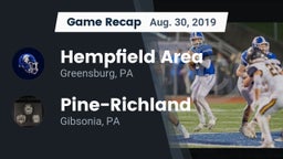 Recap: Hempfield Area  vs. Pine-Richland  2019