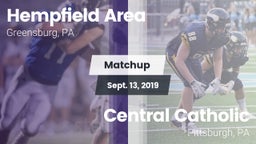 Matchup: Hempfield Area vs. Central Catholic  2019