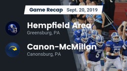 Recap: Hempfield Area  vs. Canon-McMillan  2019