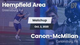 Matchup: Hempfield Area vs. Canon-McMillan  2020