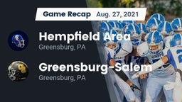 Recap: Hempfield Area  vs. Greensburg-Salem  2021