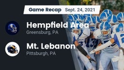 Recap: Hempfield Area  vs. Mt. Lebanon  2021